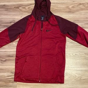 Red nike zip up with hood!